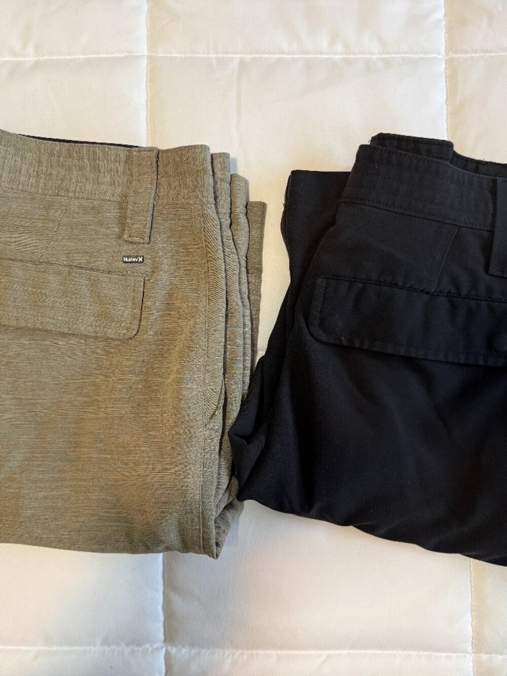 Men's Hurley x Buckle Exclusive Hybrid Cargo Shorts Lot x2 (BLACK KHAKI) Size 32